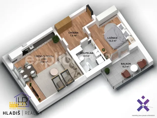 Prodej bytu 2+kk, Jablůnka, 43 m2