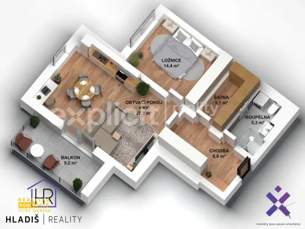 Prodej bytu 2+kk, Jablůnka, 43 m2