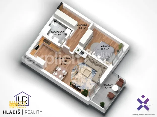 Prodej bytu 2+kk, Jablůnka, 43 m2