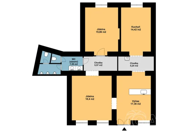 Pronájem restaurace, Praha, Na zbořenci, 128 m2