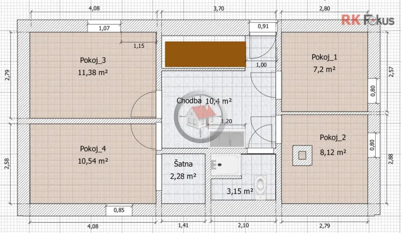 Pronájem rodinného domu, Brtnice, Za Hospodou, 100 m2