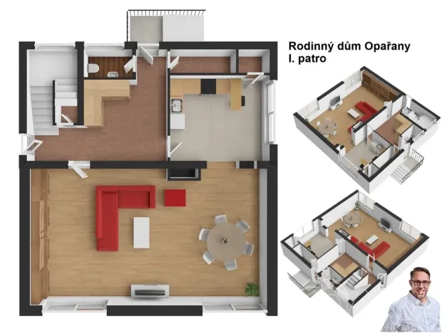 Pronájem rodinného domu, Opařany, 147 m2