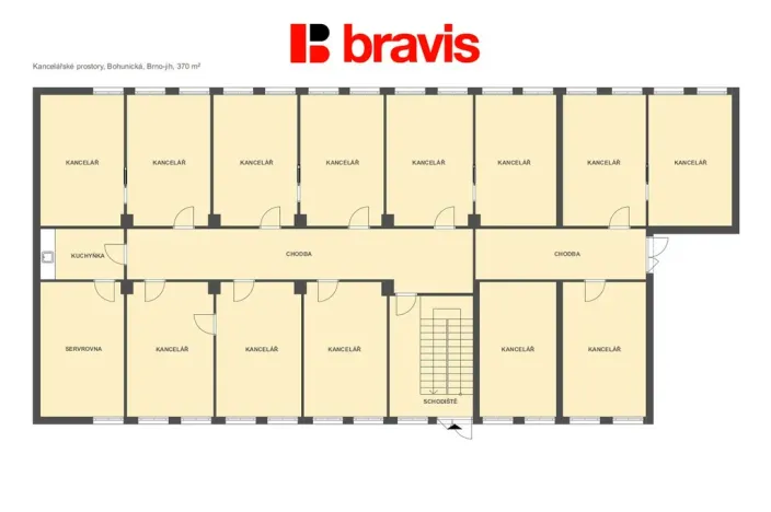 Pronájem kanceláře, Brno, Bohunická, 40 m2