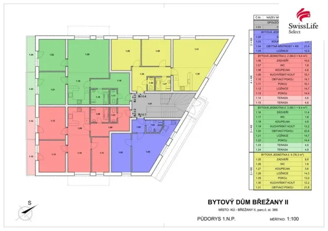 Prodej bytu 2+kk, Břežany II, 41 m2