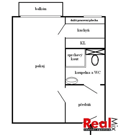 Pronájem bytu 1+1, Brno - Lesná, Arbesova, 32 m2