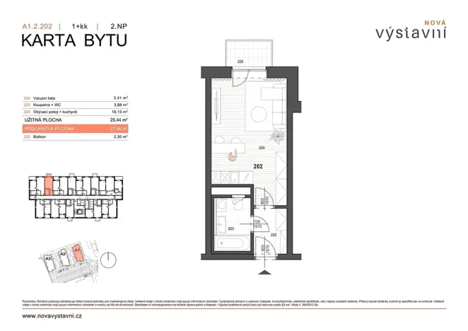 Prodej bytu 1+kk, Ostrava, Výstavní, 27 m2