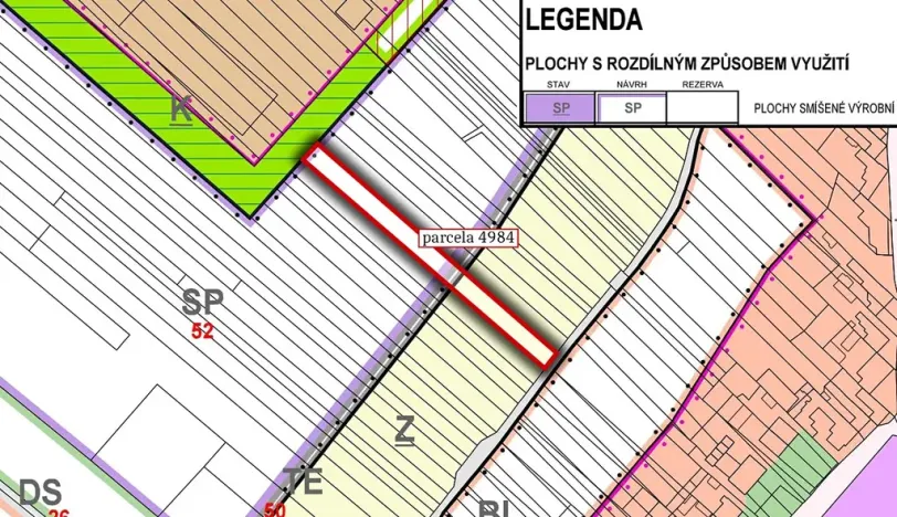 Prodej podílu komerčního pozemku, Moravský Písek, 774 m2