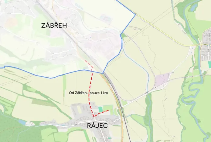 Prodej podílu komerčního pozemku, Rájec-Jestřebí, 480 m2