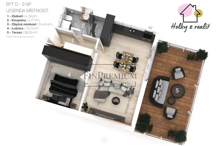 Prodej bytu 2+kk, Velké Hamry, 45 m2