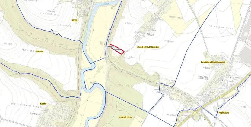 Prodej pole, Mladá Boleslav, 9158 m2
