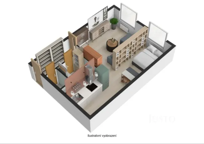 Pronájem bytu 1+kk, Ústí nad Labem, Vinařská, 31 m2