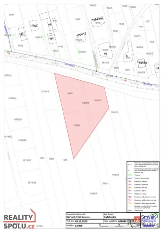 Prodej pozemku pro bydlení, Opava - Kylešovice, Divišova, 1163 m2