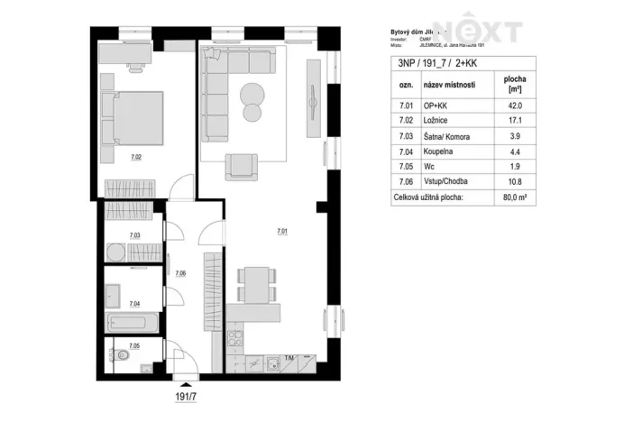 Prodej bytu 2+kk, Jilemnice, Jana Harracha, 84 m2