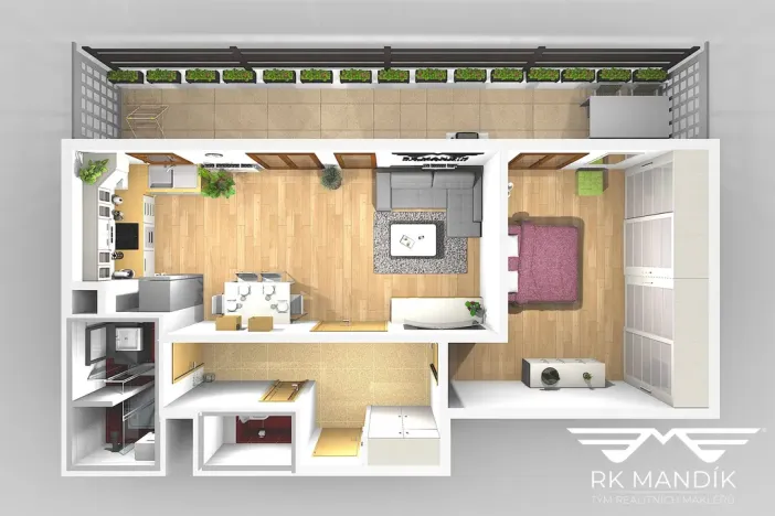 Pronájem bytu 2+kk, Praha - Krč, U krčského nádraží, 60 m2