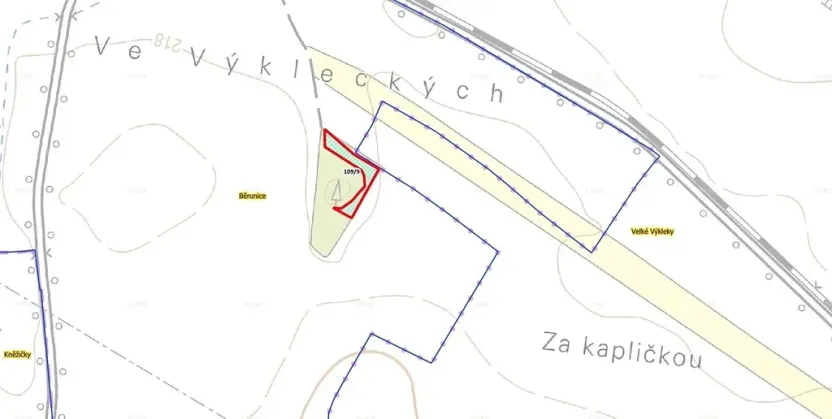 Prodej lesa, Běrunice, 1361 m2