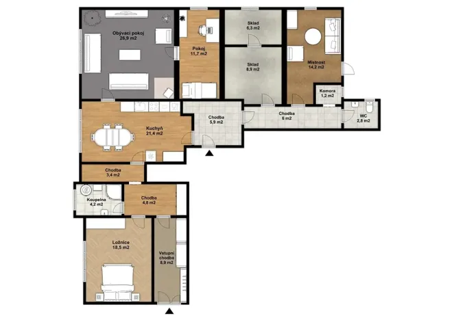 Prodej rodinného domu, Kroměříž, 366 m2