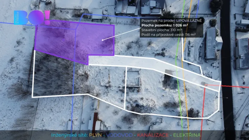 Prodej pozemku pro bydlení, Lipová-lázně, 1026 m2