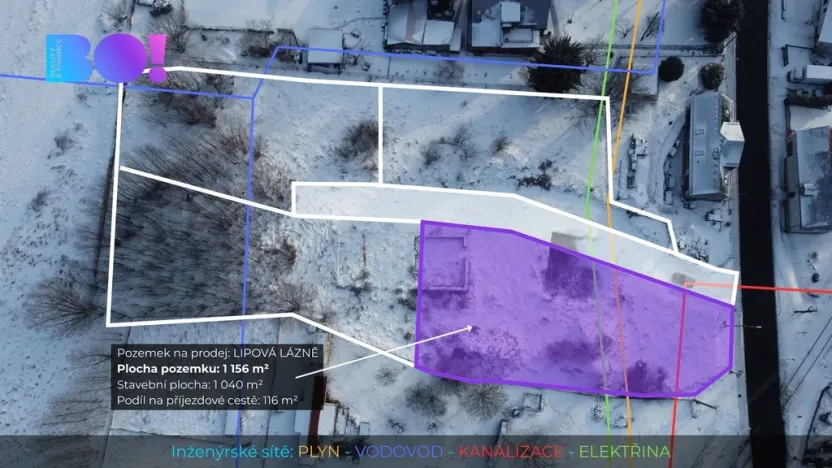 Prodej pozemku pro bydlení, Lipová-lázně, 1156 m2