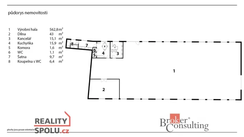 Pronájem výrobních prostor, Blešno, 700 m2