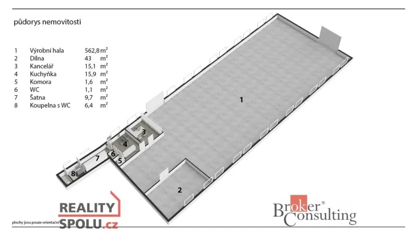 Pronájem výrobních prostor, Blešno, 700 m2