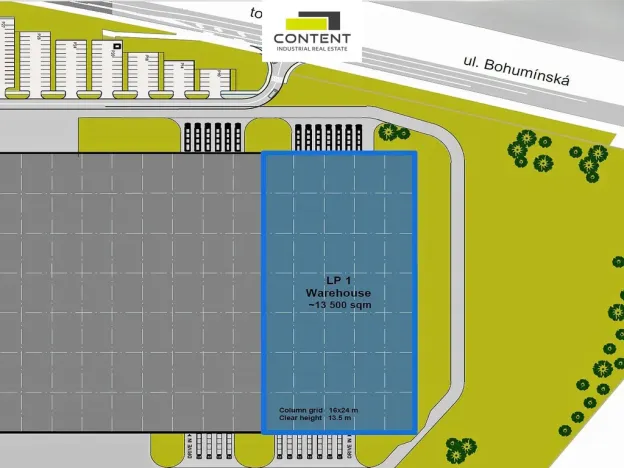 Pronájem skladu, Ostrava - Hrušov, Žižkova, 2000 m2