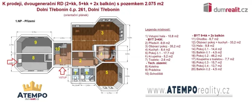 Prodej rodinného domu, Dolní Třebonín, 253 m2