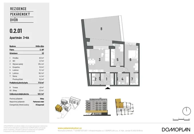 Prodej bytu 3+kk, Brno, Bratislavská, 77 m2