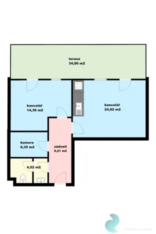 Pronájem kanceláře, Český Krumlov, Budějovická, 89 m2