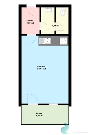 Pronájem kanceláře, Český Krumlov, Budějovická, 35 m2