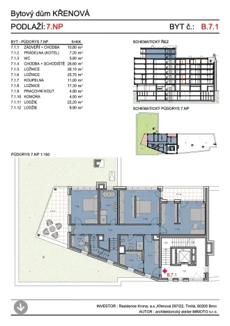 Prodej bytu 5+kk, Brno, Křenová, 267 m2