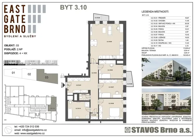 Prodej bytu 4+kk, Brno, Řípská, 113 m2