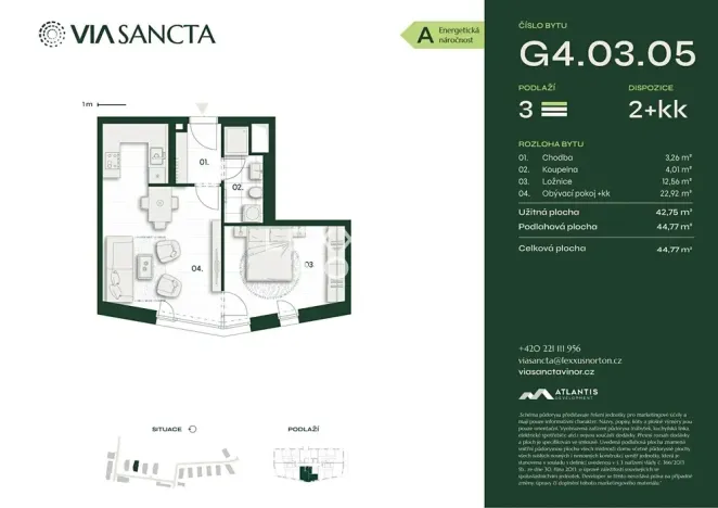 Prodej bytu 2+kk, Praha - Vinoř, Mladoboleslavská, 45 m2