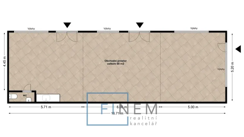Pronájem obchodního prostoru, Kralupy nad Vltavou, 87 m2