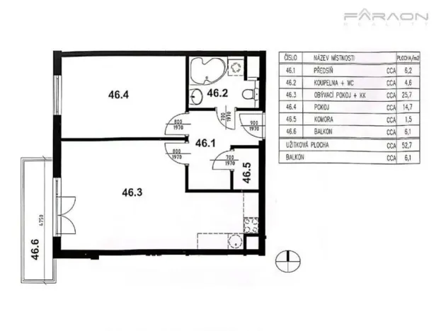 Pronájem bytu 2+kk, Praha - Záběhlice, Velenovského, 53 m2