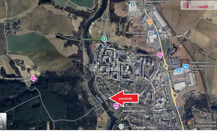 Prodej pozemku pro bydlení, Sezimovo Ústí, Táborská, 402 m2