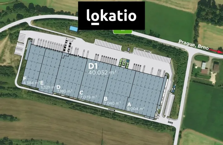 Pronájem skladu, Divišov, 3327 m2