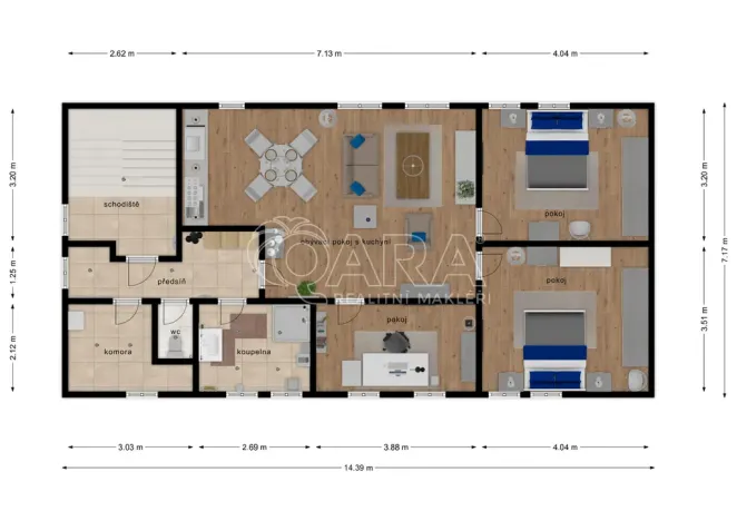 Pronájem bytu 4+kk, Mladá Boleslav - Mladá Boleslav I, Vodkova, 97 m2