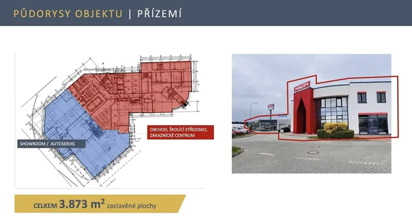 Pronájem obchodního prostoru, Průhonice, Uhříněveská, 1290 m2