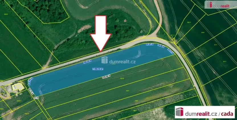 Prodej komerčního pozemku, Úsilné, 7491 m2