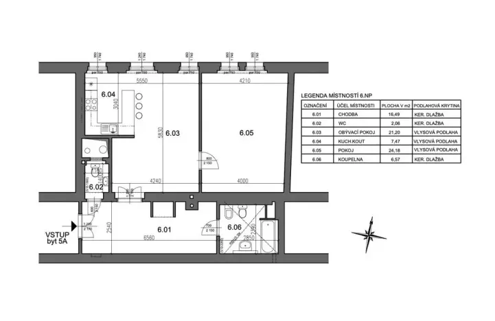 Pronájem bytu 2+kk, Praha - Staré Město, Na Perštýně, 73 m2