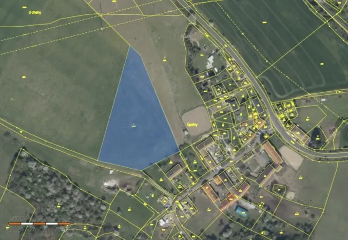 Prodej pozemku pro bydlení, Bystřany - Úpořiny, 14443 m2