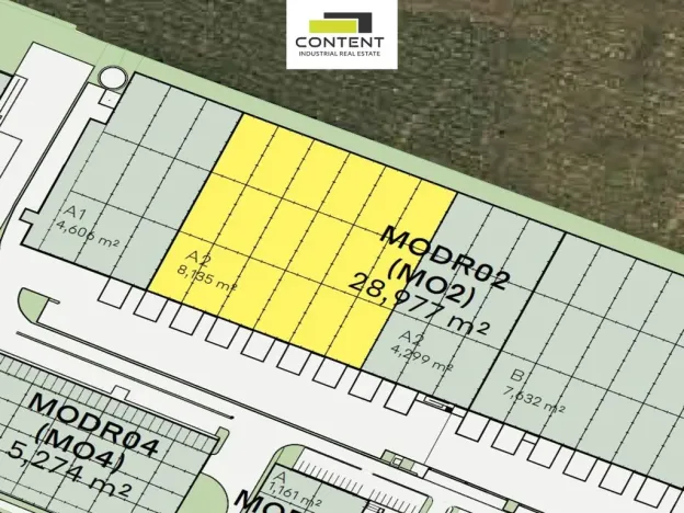 Pronájem skladu, Modřice, Evropská, 3064 m2