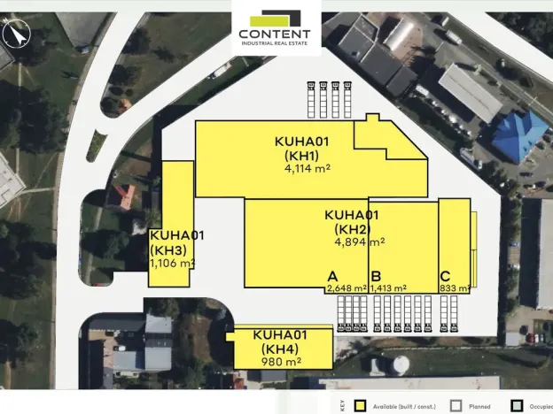 Pronájem výrobních prostor, Kutná Hora - Hlouška, Masarykova, 9008 m2