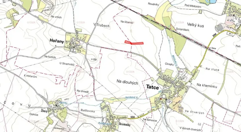 Prodej pole, Tatce, 10724 m2