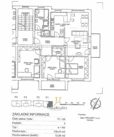 Pronájem bytu 4+kk, Olomouc - Nová Ulice, Horní lán, 121 m2