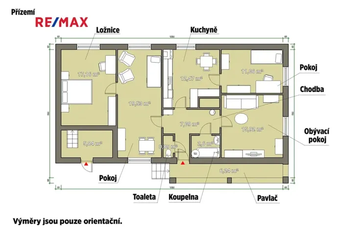 Prodej rodinného domu, Sedlčany, 93 m2