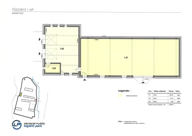 Pronájem skladu, Ostrov, 214 m2