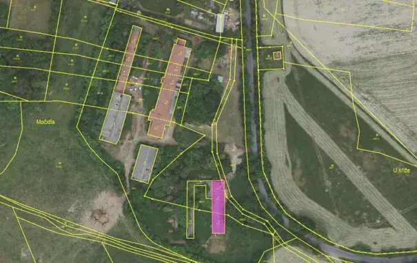 Dražba zemědělského objektu, Týček, 4133 m2