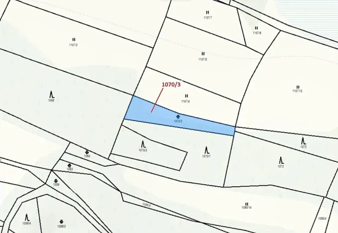 Dražba pozemku, Kněžnice, 631 m2