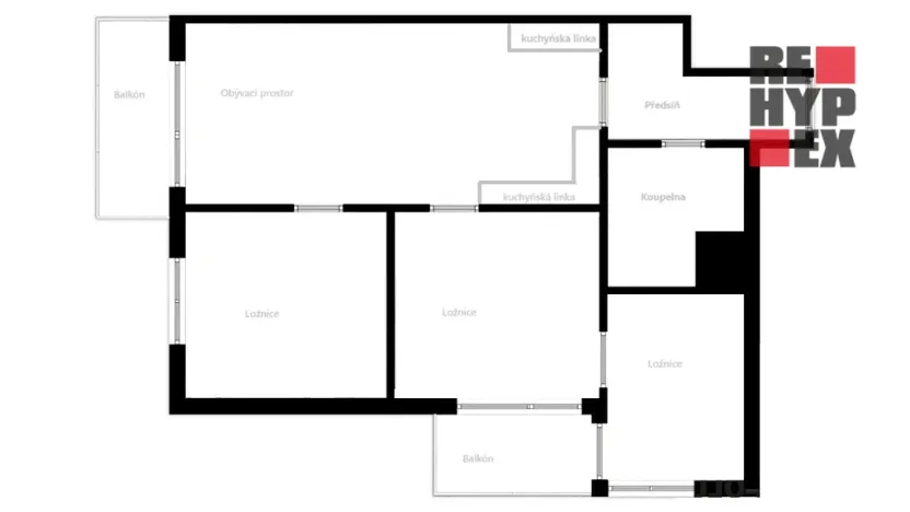 Pronájem bytu 4+kk, Liberec - Liberec VI-Rochlice, Nádvorní, 83 m2